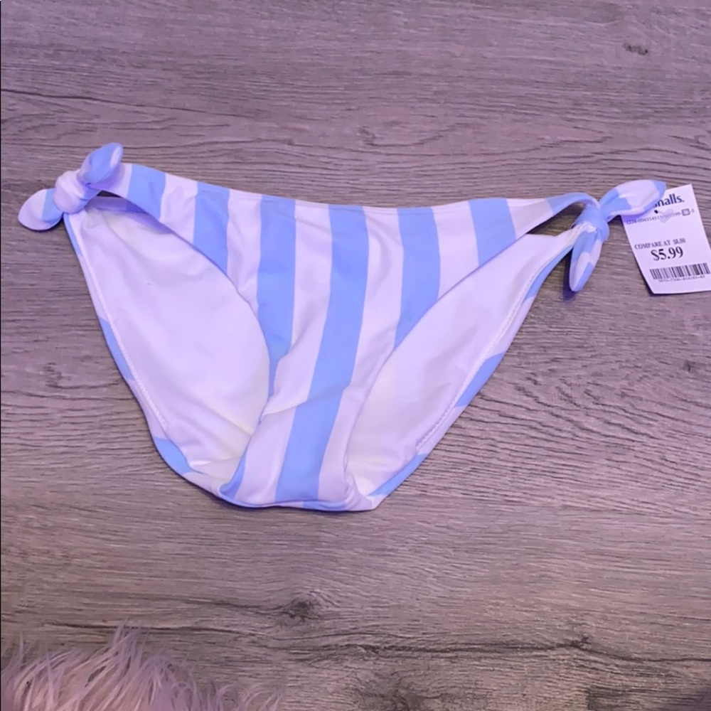 Hollister Blue & White Striped Bikini Bottom